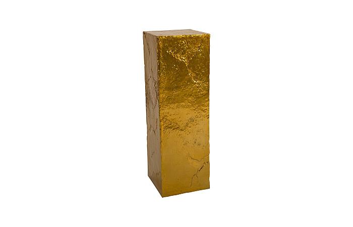 Slate Pedestal, Large, Liquid Gold