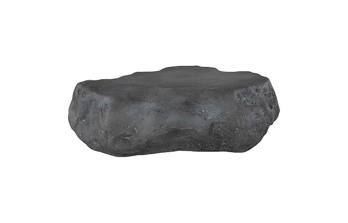 Cast Boulder Coffee Table, Charcoal Stone, Small