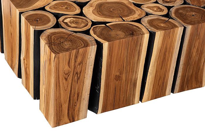 Boscage Coffee Table on Black Metal Legs, Rectangular