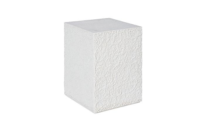 String Theory Pedestal, White Stone, Small