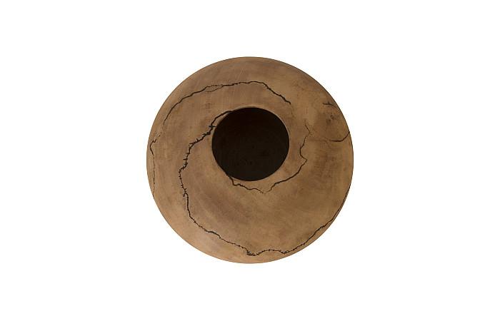 Lightning Vase, Mango Wood, Low 13"-14"Dia