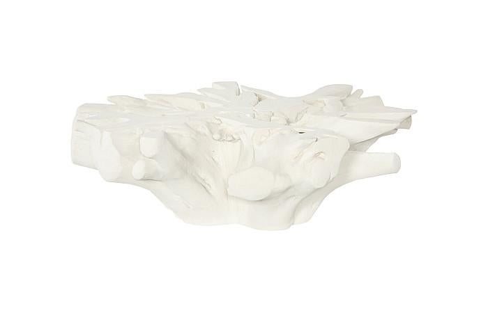 Sono Cast Root Coffee Table, With Glass, Roman Stone