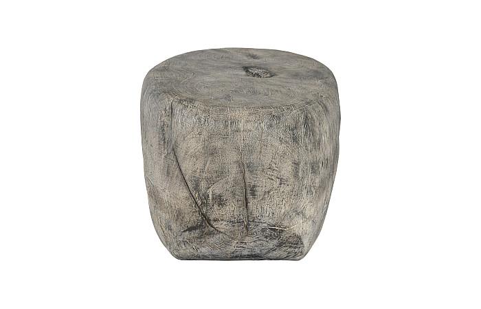 Cast Organic River Stone Coffee Table, Resin, Faux Gray Stone