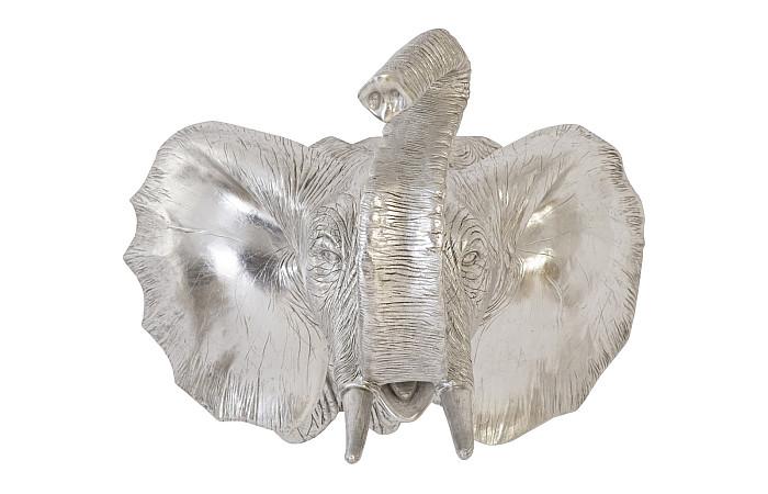 Elephant Wall Art, Resin, Silver Leaf