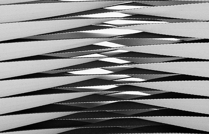 Seat Belt Dining Chair, High Back Gray/Black