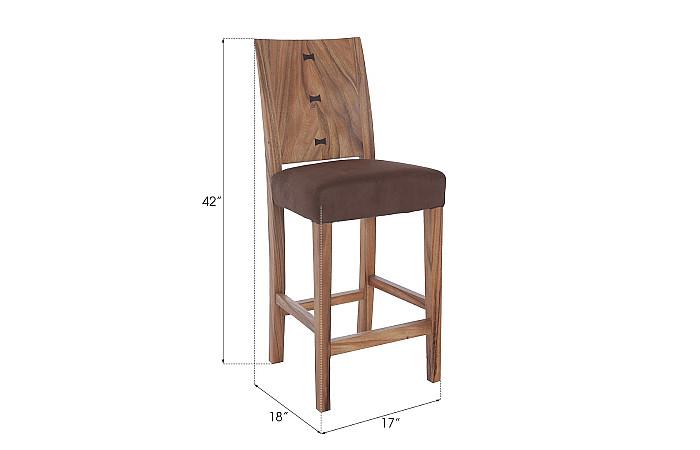 Origins Counter Stool, Chamcha Wood, Natural