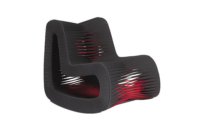 Seat Belt Rocking Chair, Black/Red