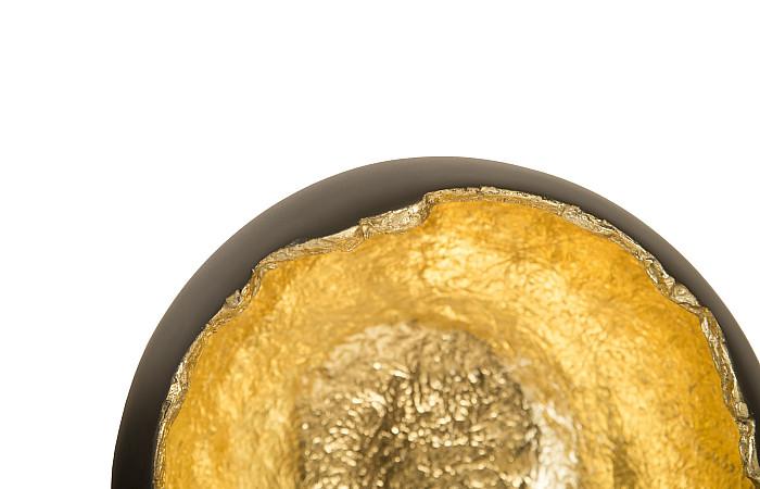 Broken Egg Wall Art, Black and Gold Leaf, Set of 4