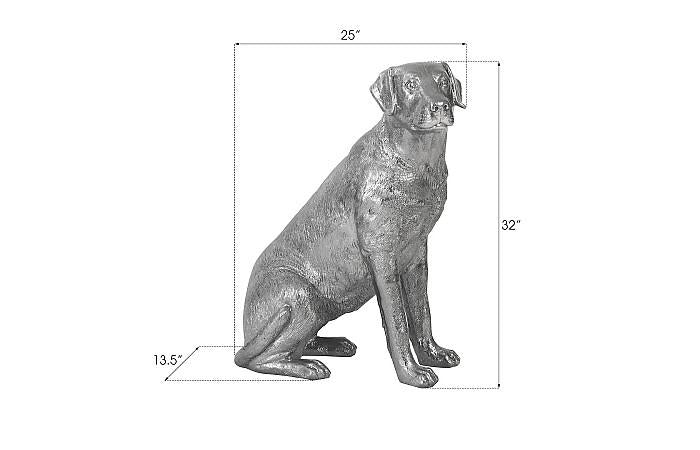 Labrador, Sitting, Liquid Silver