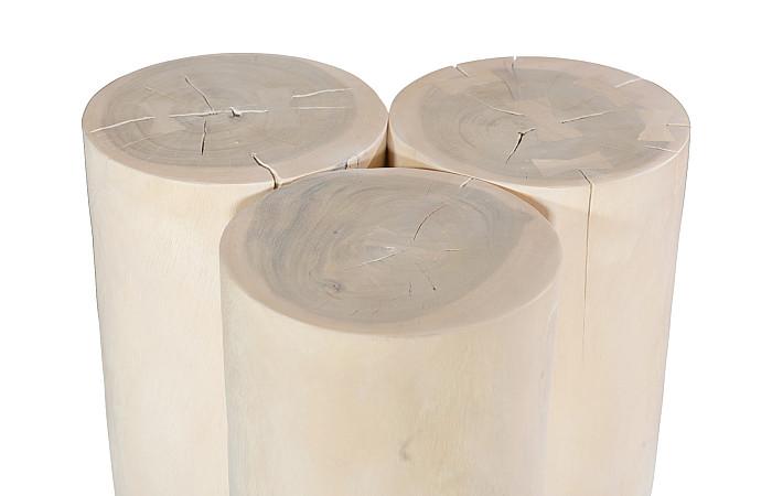 Triflora Side Table, Bleached, Small