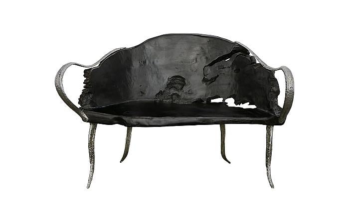 Graven Live Edge Bench, Black