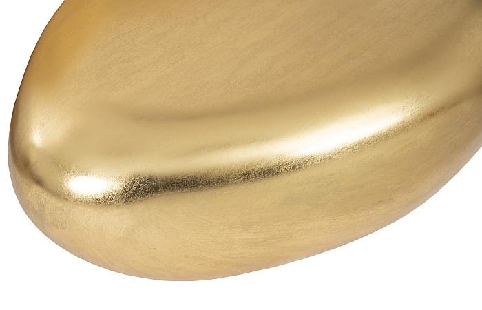 River Stone Coffee Table, Gold Leaf, Small