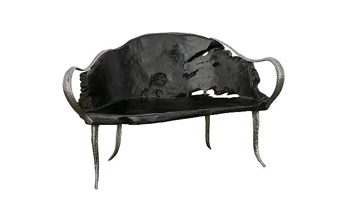 Graven Live Edge Bench, Black