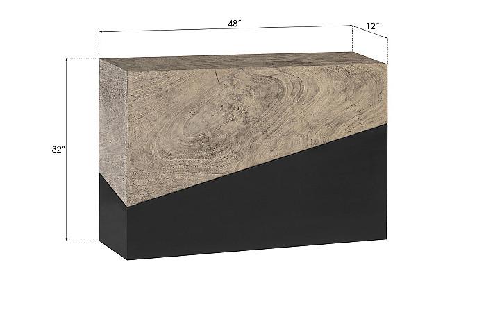 Geometry Console Table, Gray Stone