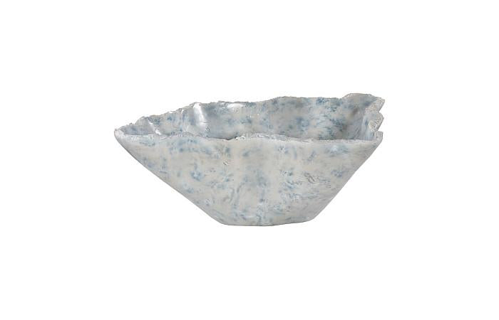 Cast Blue Onyx Bowl, Faux Finish, Narrow