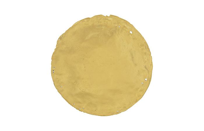 Cast Oil Drum Wall Discs, Gold Leaf, Set of 4