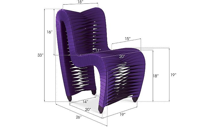 Seat Belt Dining Chair, Purple
