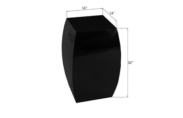 Taba Side Table, Gel Coat Black