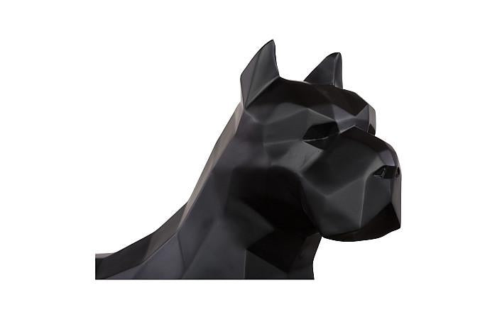 Pitbull Facet Sculpture, Matte Black