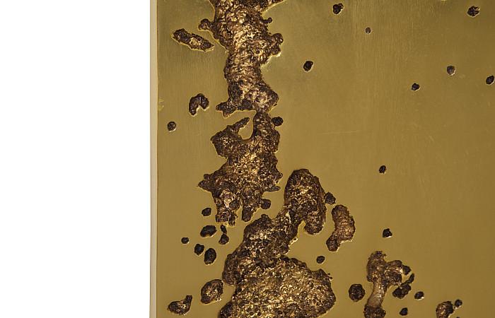 Splotch Wall Art, Rectangle, Gold Leaf