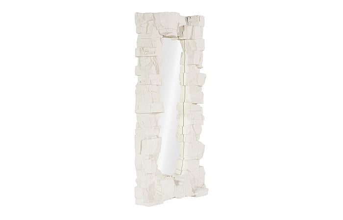Rocky Ridge Dress Mirror, White Stone