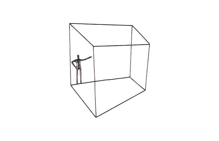 Perspective Wall Art, Square, Standing Arm Up