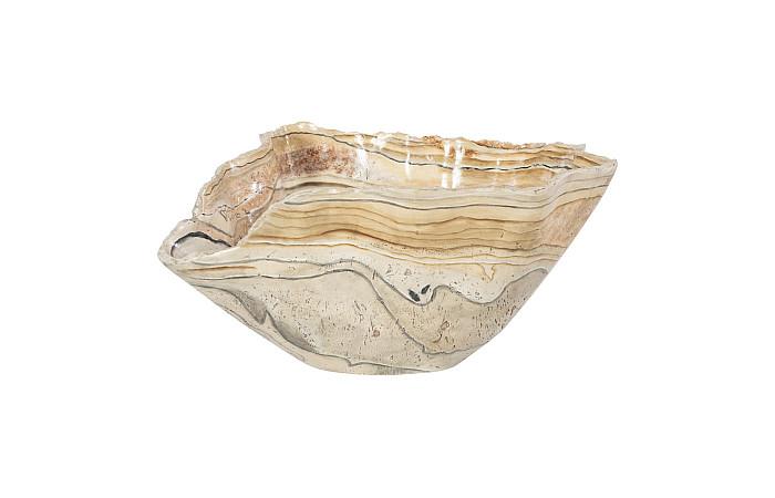 Cast Onyx Bowl, Faux Finish, Large