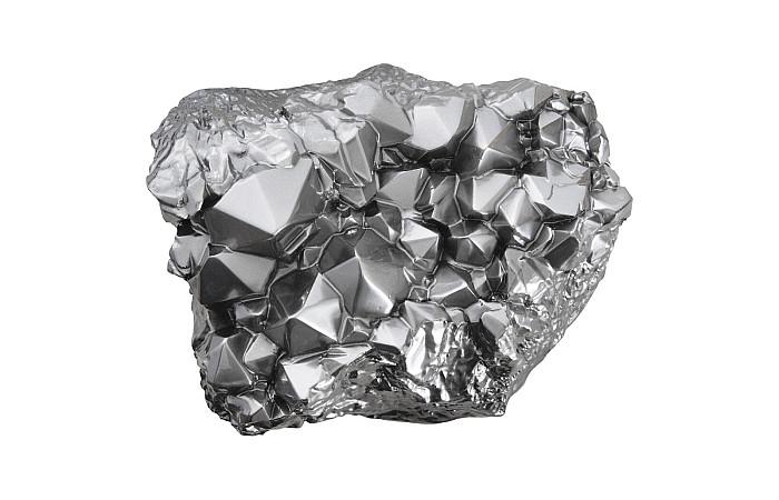 Cast Crystal Tabletop Accent, Liquid Silver, Large