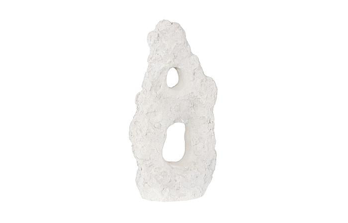 Cast Stone Table Top Sculpture, Double Hole, Roman Stone