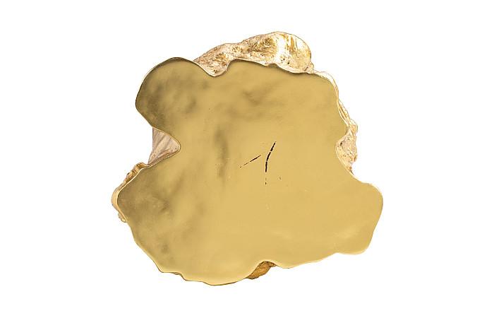 Log Side Table, Gold Leaf