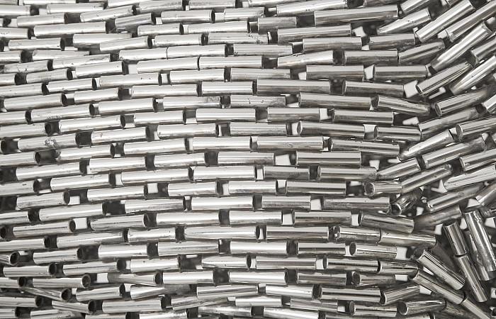 Horse Pipe Sculpture, Galloping, Stainless Steel