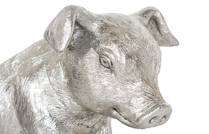 Sitting Piglet, Silver Leaf