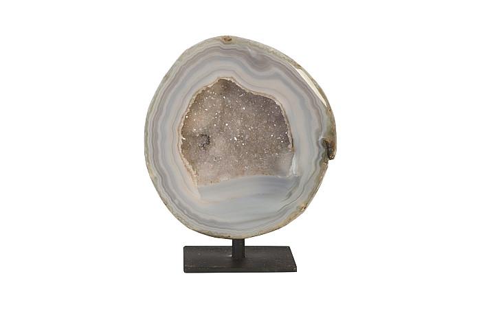 Amethyst Tabletop Sculpture on Black Metal Stand, Assorted, SM