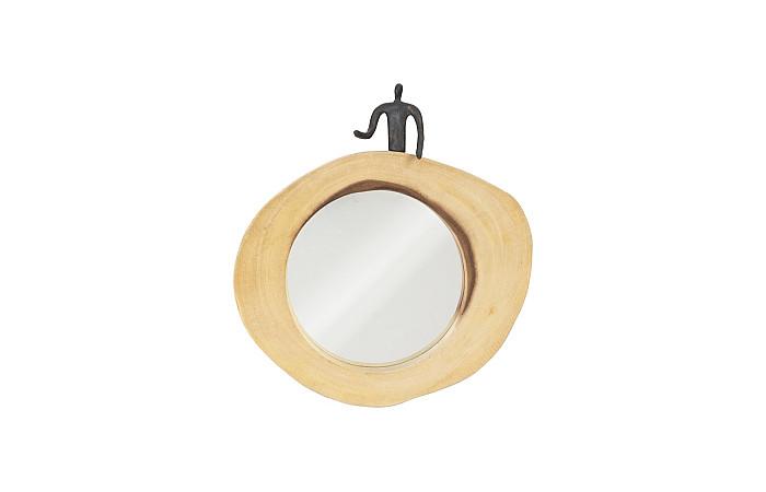 Atlas Cross Cut Mirror, Small, Half Man, Right