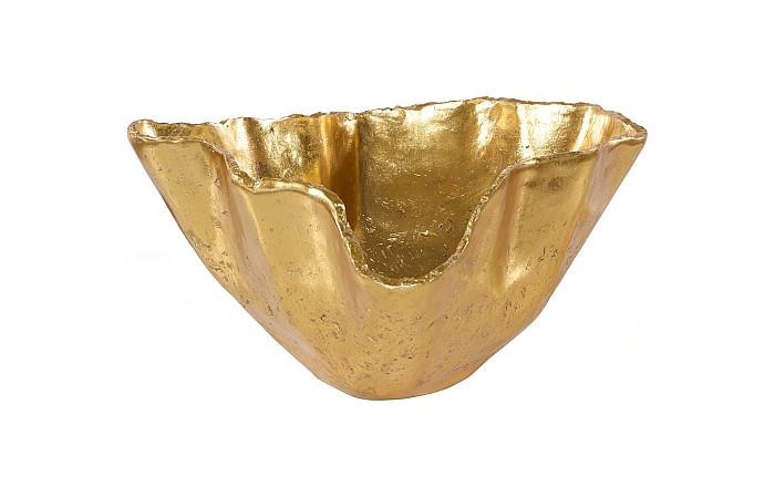 Cast Onyx Bowl, Gold Leaf, Large
