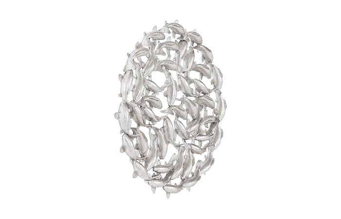 Koi Wall Art, Silver Leaf