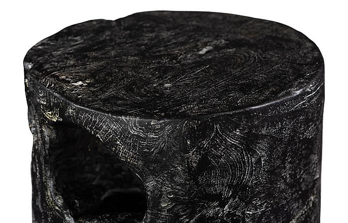 Black Wash Stool, Round