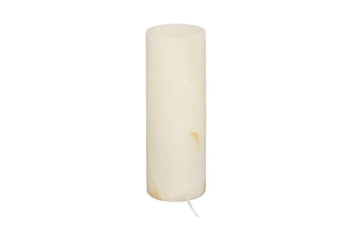 Onyx Lamp, Cylindrical, White