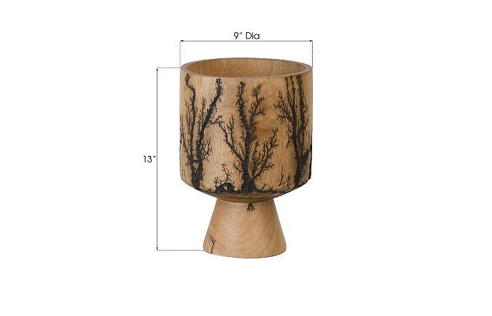 Lightning Vase, Mango Wood, Cup Shape