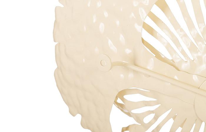 Flower Wall Art, Small, Ivory, Metal