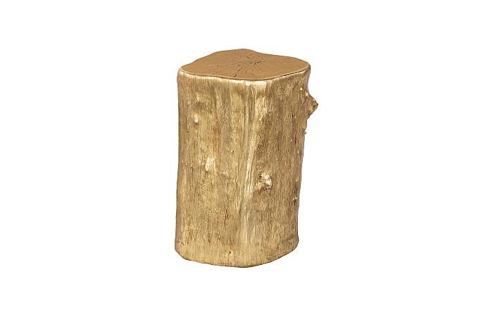 Log Stool, Gold Leaf, SM
