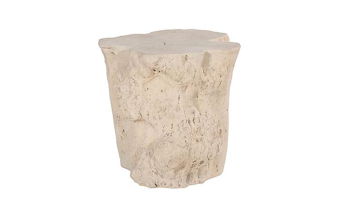 Log Side Table, Roman Stone