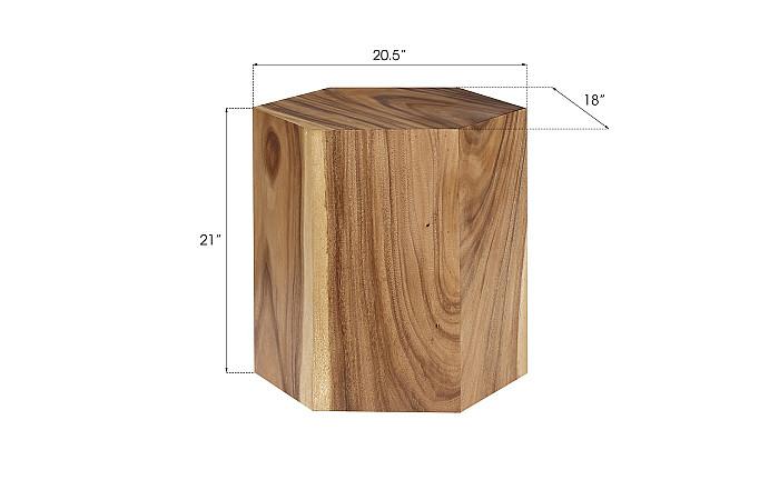 Honeycomb Side Table, Chamcha Wood, MD