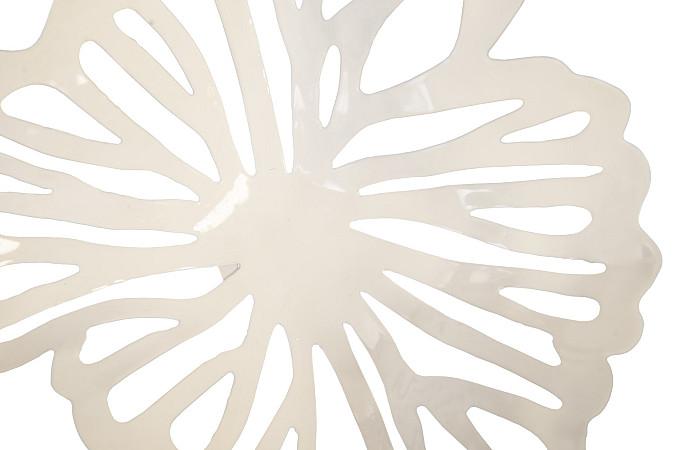 Flower Wall Art, Mini, White, Metal