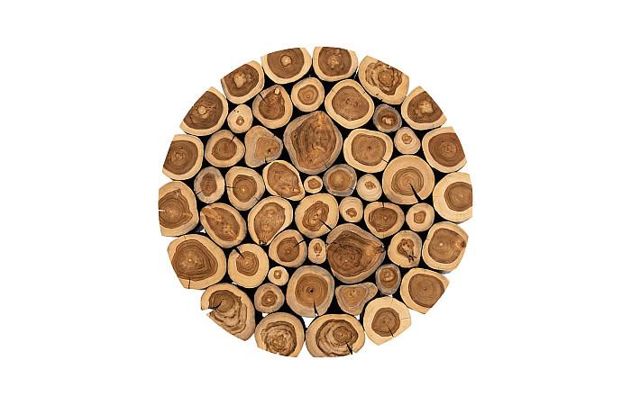 Boscage Coffee Table on Black Metal Legs, Round