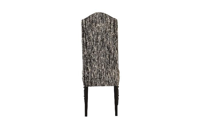 Manhattan Dining Chair, Eco Viscose Black, Black Wooden Legs