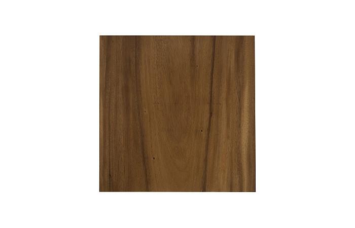 Ladder Bar Stool, Suar Wood, Natural/Brass Finish