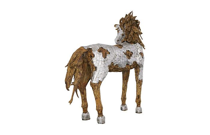 Mustang Horse Armored Sculpture, Standing
