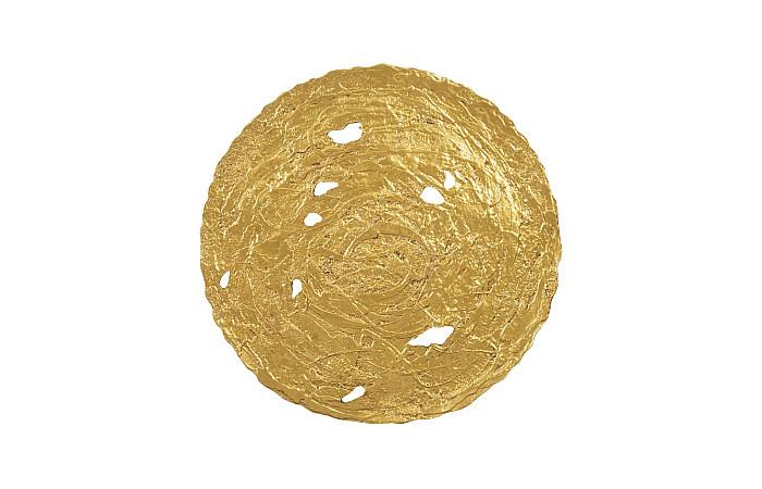 Molten Wall Disc, Large, Gold Leaf