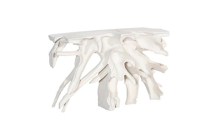 Contour Cast Root Console, White Stone